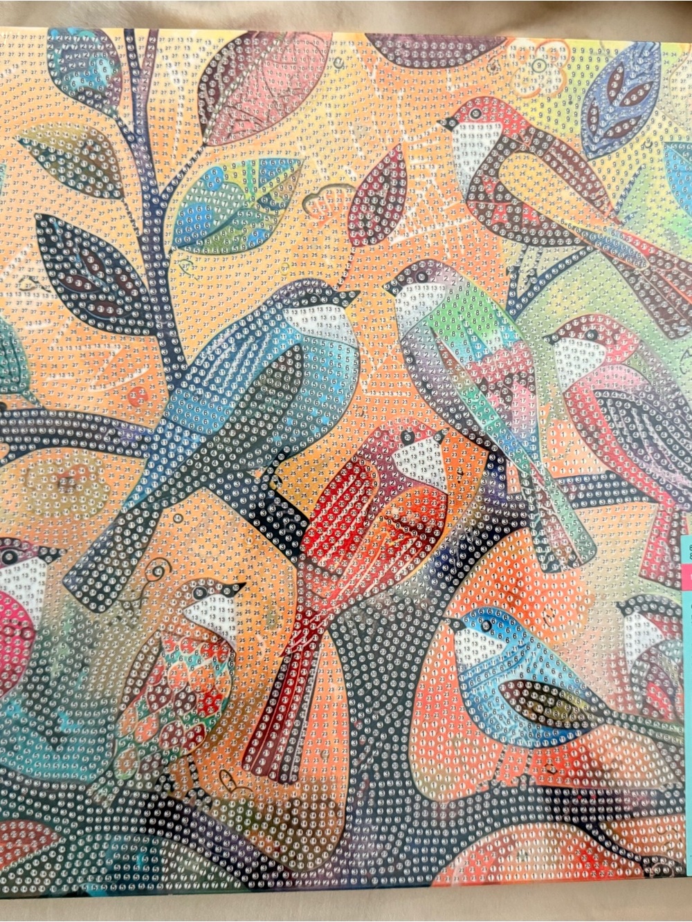 Colorful Birds Diamond Painting Canvas - Orange, Blue, Green, Red